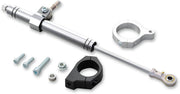 Drag Specialties Silver Steering Damper Kit for 2006-2017 Harley-Davidson Dyna Motorcycles