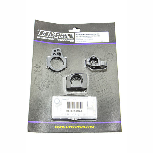 Hyperpro Steering Damper Mounting Kits for 2004-2013 Harley-Davidson Black Steering Damping Pair #MK-HD12-S002-B