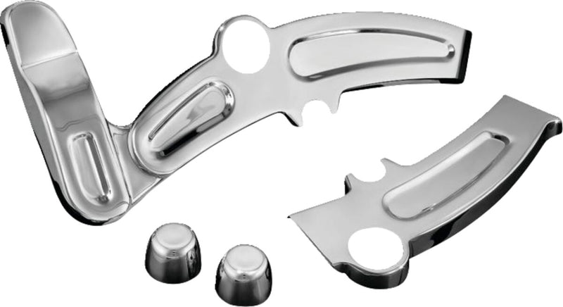 Kuryakyn Boomerang Frame Covers - Pair - Chrome for Harley-Davidson Softail 2008-2017