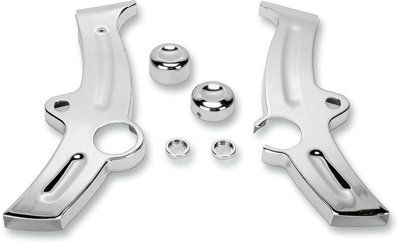 Kuryakyn Boomerang Frame Covers - Pair - Chrome for Harley-Davidson Softail 2000-2007
