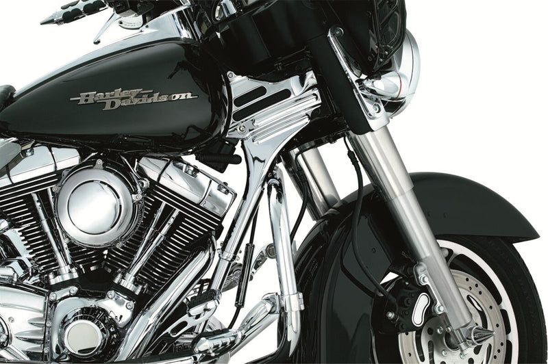 Kuryakyn Deluxe Neck Covers In Chrome For Harley-Davidson 1995-2007 Touring Motorcycles