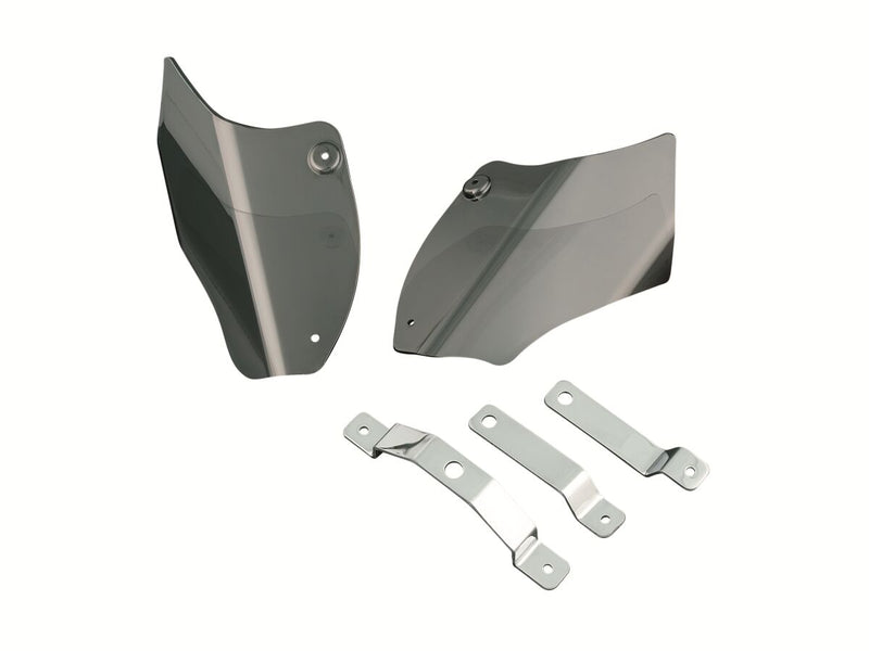 Kuryakyn Saddle Shields - Polycarbonate, Pair - Reflective / Smoke for Harley-Davidson Softail 2000-2017