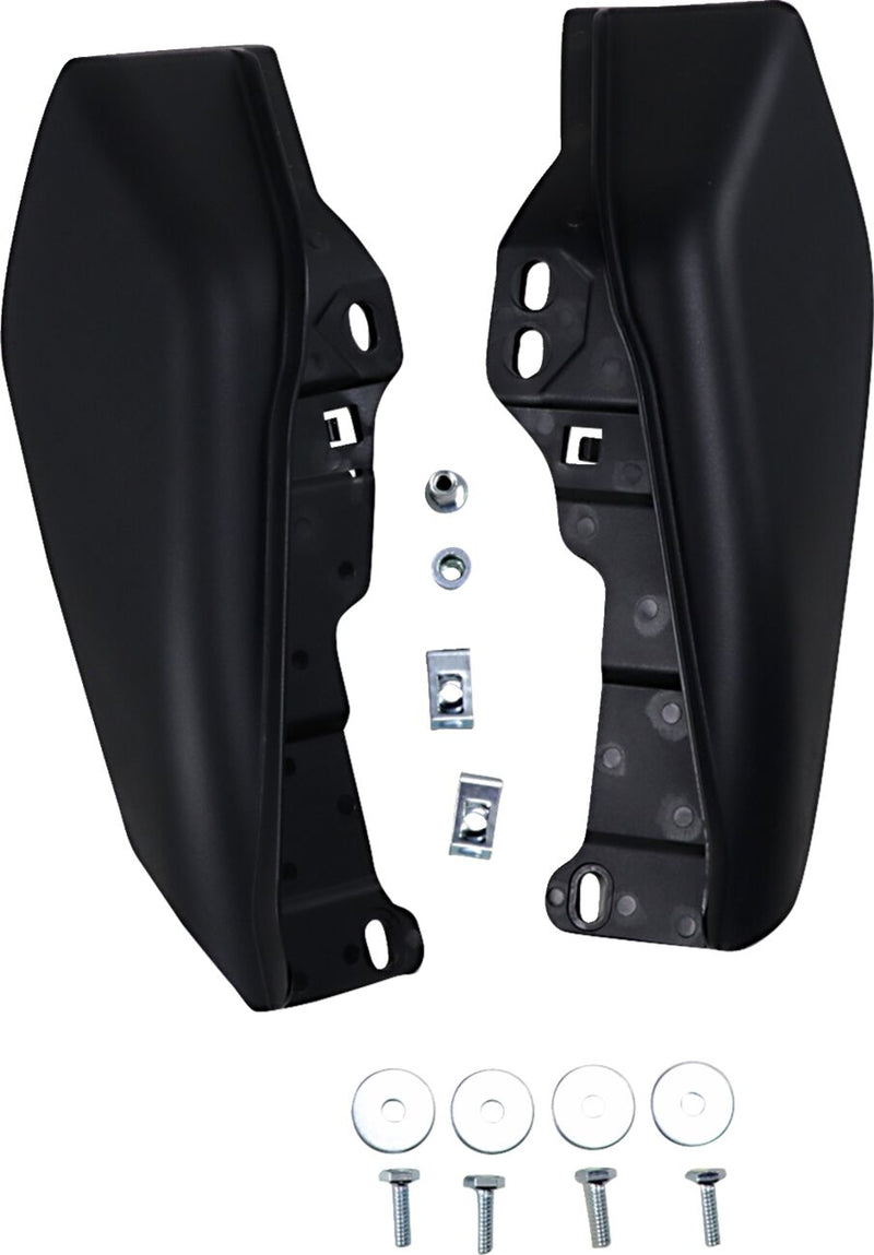 Drag Specialties Frame Mounted Heat Deflectors - Plastic, Pair - Black for Harley-Davidson Touring & Trike 2009-2020