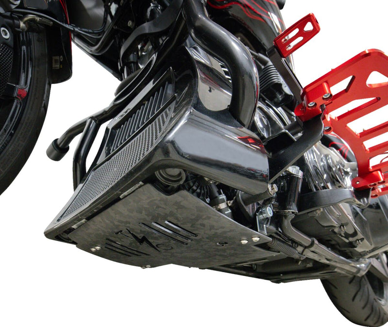 Thrashin Supply Co. Forged Carbon Fibre Skid Plate for 2024-2025 Harley-Davidson Black Each