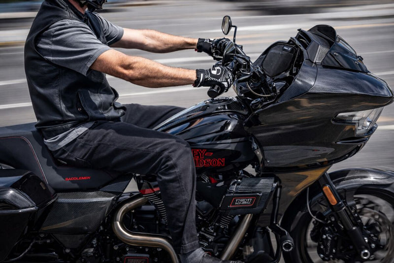 Saddlemen Side Cover for 2009-2025 Harley-Davidson Black Carbon Fibre Left Right Pair #CF-809-07-006