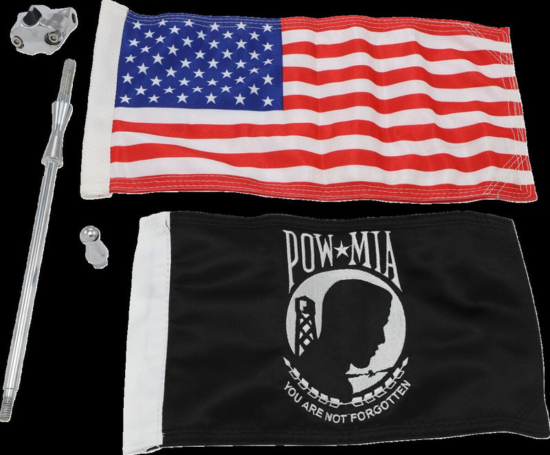 Kuryakyn Vertical Flag Mount Kit In Chrome For 1/2 Inch Tubing