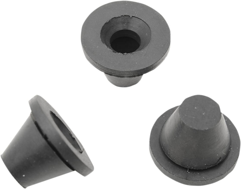 Drag Specialties Side Cover Grommets - 6 Pack, Rubber - Black for Harley-Davidson Touring 1995-2007