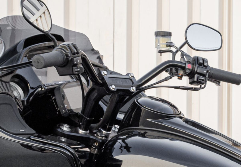 Thrashin Supply Co. High Bend 1 Inch Dia. Handlebars In Black For 1982-2024 Harley-Davidson