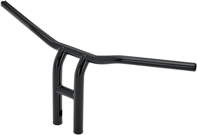Biltwell Black Electroplated 1 in. Tyson XL Pullback 12 in. Handlebars w/Throttle By Wire