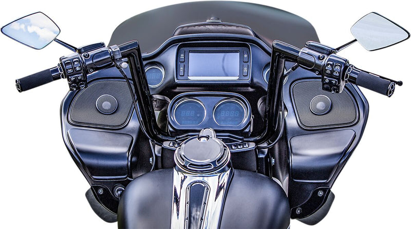 Khrome Werks Black 1 1/2 in. Buck 50 Ape Hanger Sharknose 12 in. Handlebar for 2015-2025 Harley-Davidson Touring Motorcycles