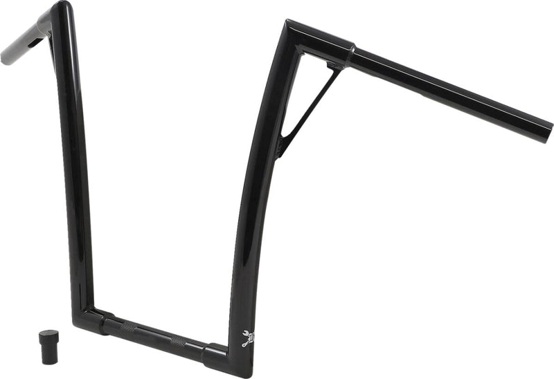 Burly Brand 1 1/4 Inch Louie 16 Inch Handlebar In Black For Harley-Davidson 1982-2023 Models