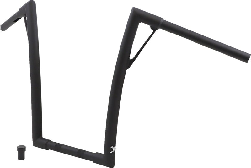 Burly Brand 16 Inch King Louie Ape Hangers In Matt Black For 1982-2024 Harley-Davidson Including E-Throttle Models