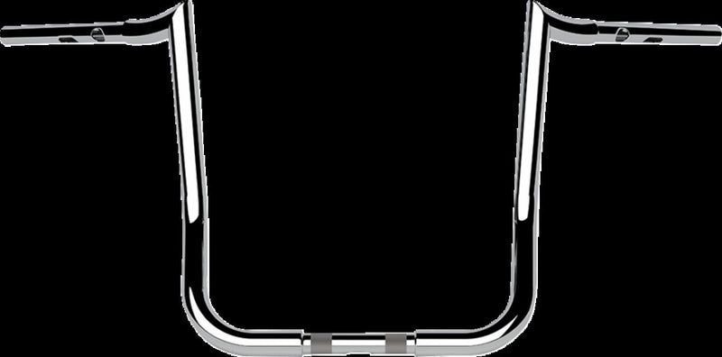 LA Choppers 1-1/4" Prime Ape Handlebar - 97 cm (38"), Each, Steel - Chrome for Harley-Davidson Touring & Trike 2023-2026