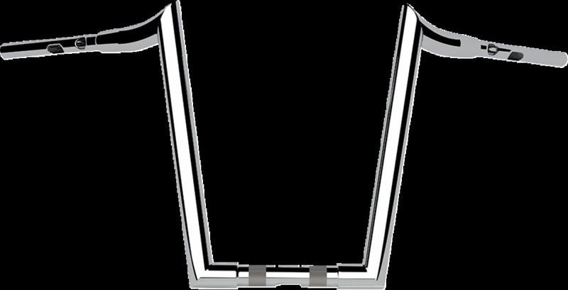LA Choppers 1-1/2" Grande Prime Ape Hanger Handlebar - 97 cm (38"), Steel, Each - Chrome for Harley-Davidson Touring, Softail & Dyna 2023-2026