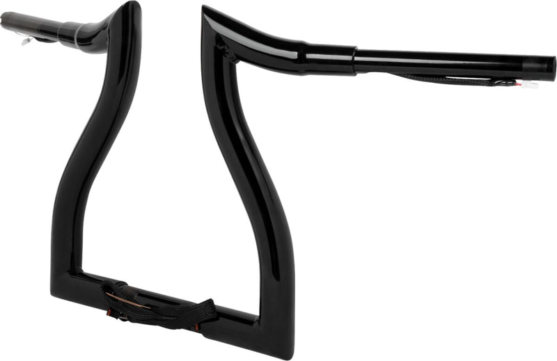 LA Choppers Pre-Wired Hammerhead Handlebar for 2015-2022 Harley-Davidson Black Steel #LA-7316-12BW