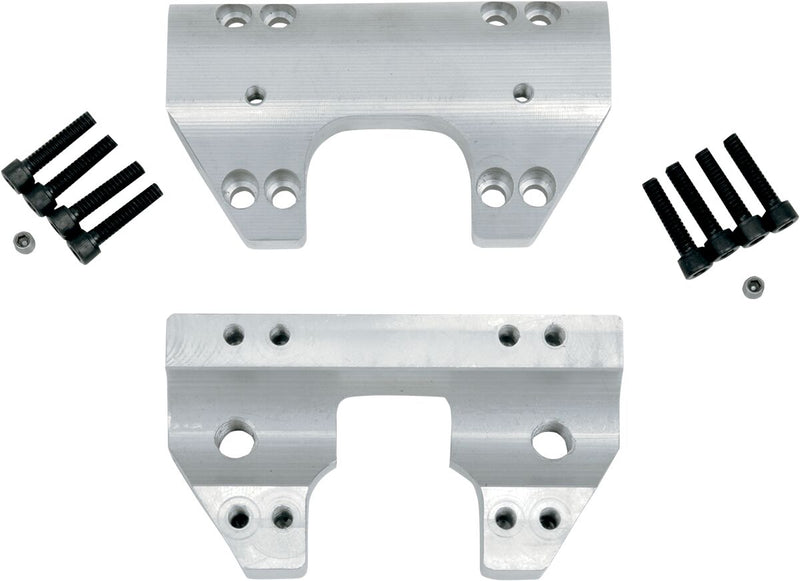 LA Choppers Handlebar Clamp Set - Handlebar /  Riser, 6061-T6 Aluminum - Raw for Harley-Davidson Touring 1994-2015