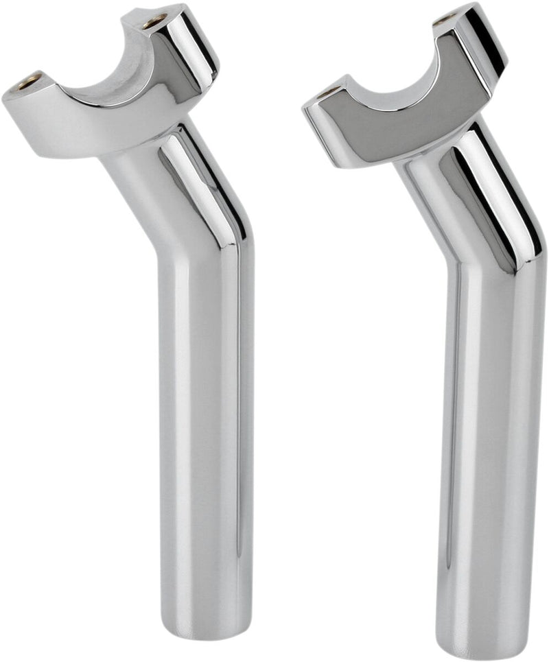Drag Specialties Forged Aluminum Handlebar Risers - Pair, Pullback, 6061-T6 Aluminum - Chrome
