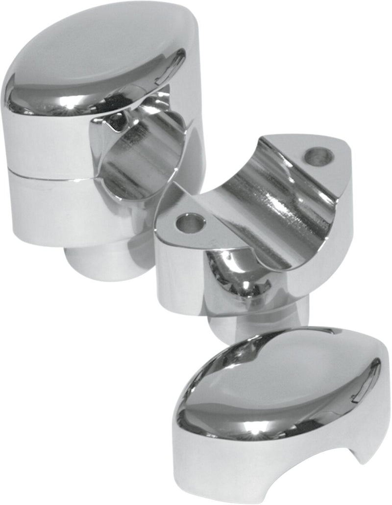 LA Choppers Handlebar Risers for 1" Handlebars - Smooth /  Straight, Standard, Pair - Chrome for HONDA, KAWASAKI & other models 1998-2025