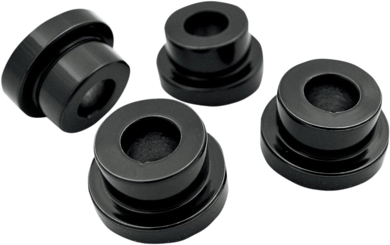 LA Choppers Angled Handlebar Riser Bushing Kit - 5°, 6061-T6 Aluminum, Pair - Black / Flat for Harley-Davidson Touring, Softail, Sportster & Dyna 1957-2017