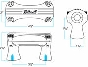 Biltwell Polished 1 1/2 in. Thunder Handlebar Risers