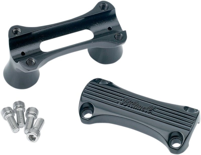 Biltwell Black 1 1/2 in. Thunder Handlebar Risers