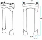 Biltwell Black 9 1/2 in. Murdock Handlebar Risers