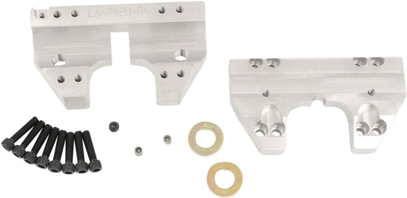 LA Choppers Handlebar Clamp Set - 6061-T6 Aluminum, Handlebar /  Riser - Raw for Harley-Davidson Touring 2014-2022