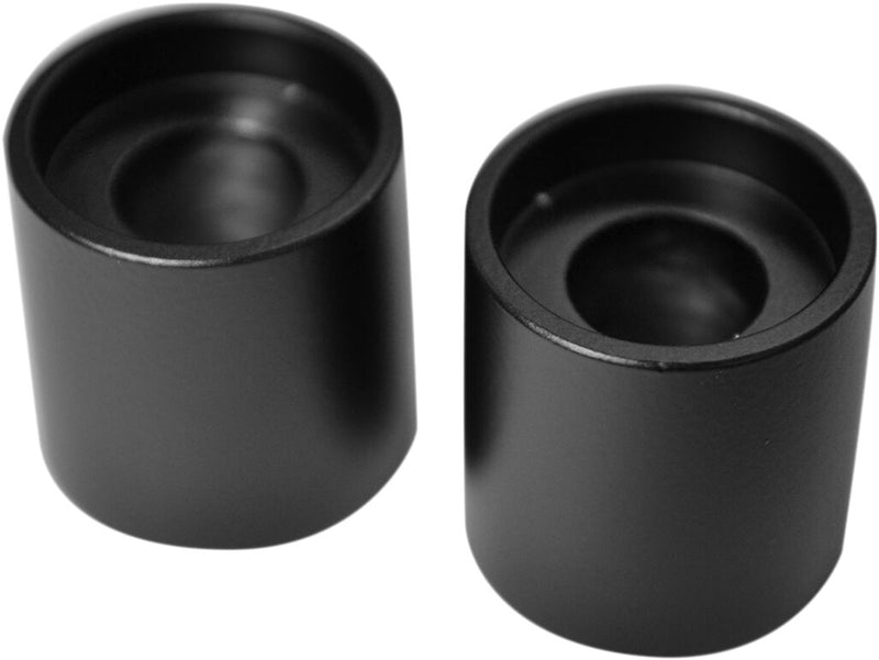 LA Choppers Handlebar Riser Extensions - Pair, Billet Aluminum - Black / Flat