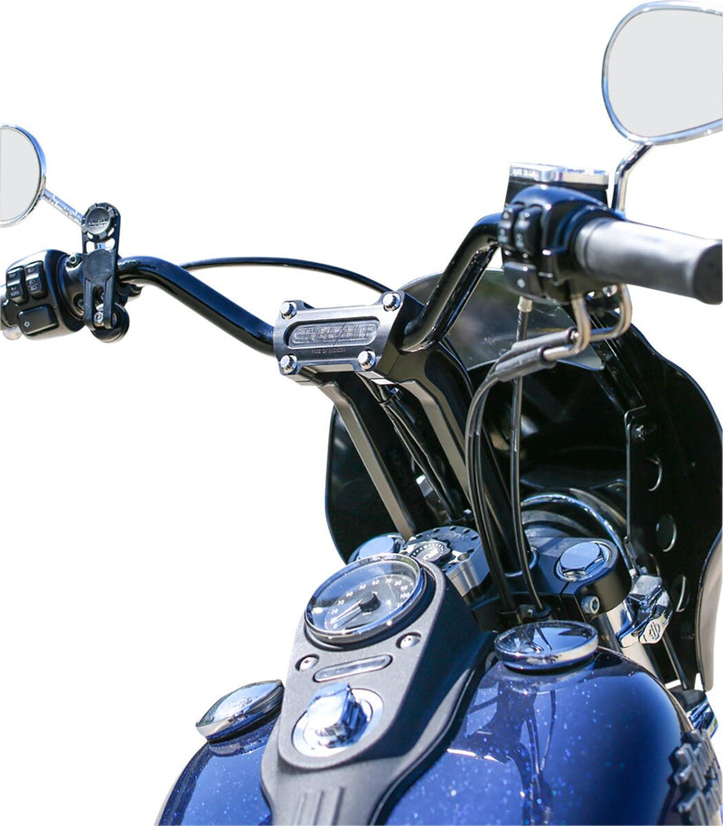 Thrashin Supply Co. 9.5 Inch Tall Pullback OG Handlebar Riser In Black