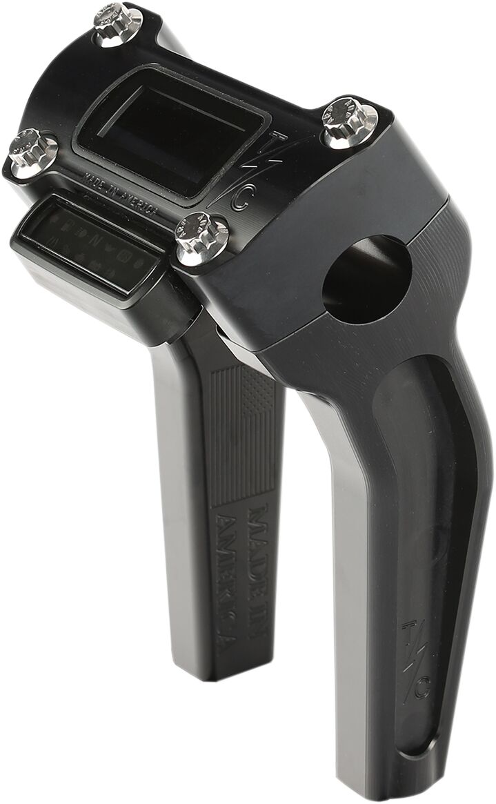 Thrashin' Supply Co. Handlebar Risers - Pullback, Kit, Billet Aluminum - Anodized / Black for Harley-Davidson Softail & FXR 2018-2025