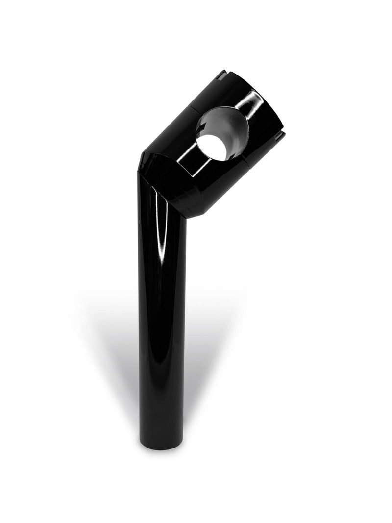Heinz Bikes 6 Inch Clubstyle Pullback Risers In Black With Black Top Clamp For 1 Inch Handlebars
