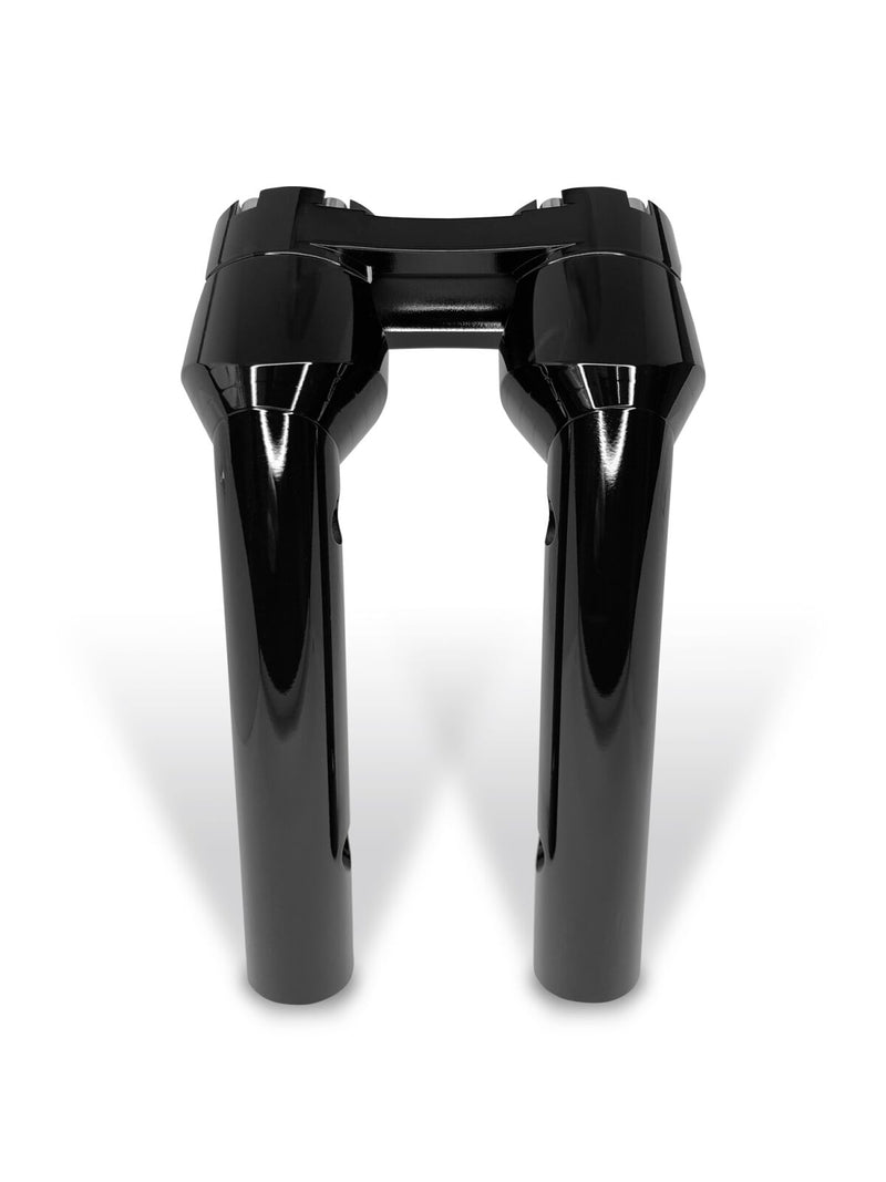 Heinz Bikes 6 Inch Clubstyle Pullback Risers In Black With Black Top Clamp For 1 Inch Handlebars