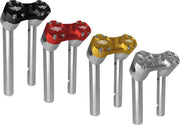 Heinz Bikes 6 Inch Clubstyle Pullback Risers In Silver With Black Top Clamp For 1 Inch Handlebars