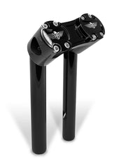Heinz Bikes 10 Inch Clubstyle Pullback Risers In Black With Black Top Clamp For 1 Inch Handlebars