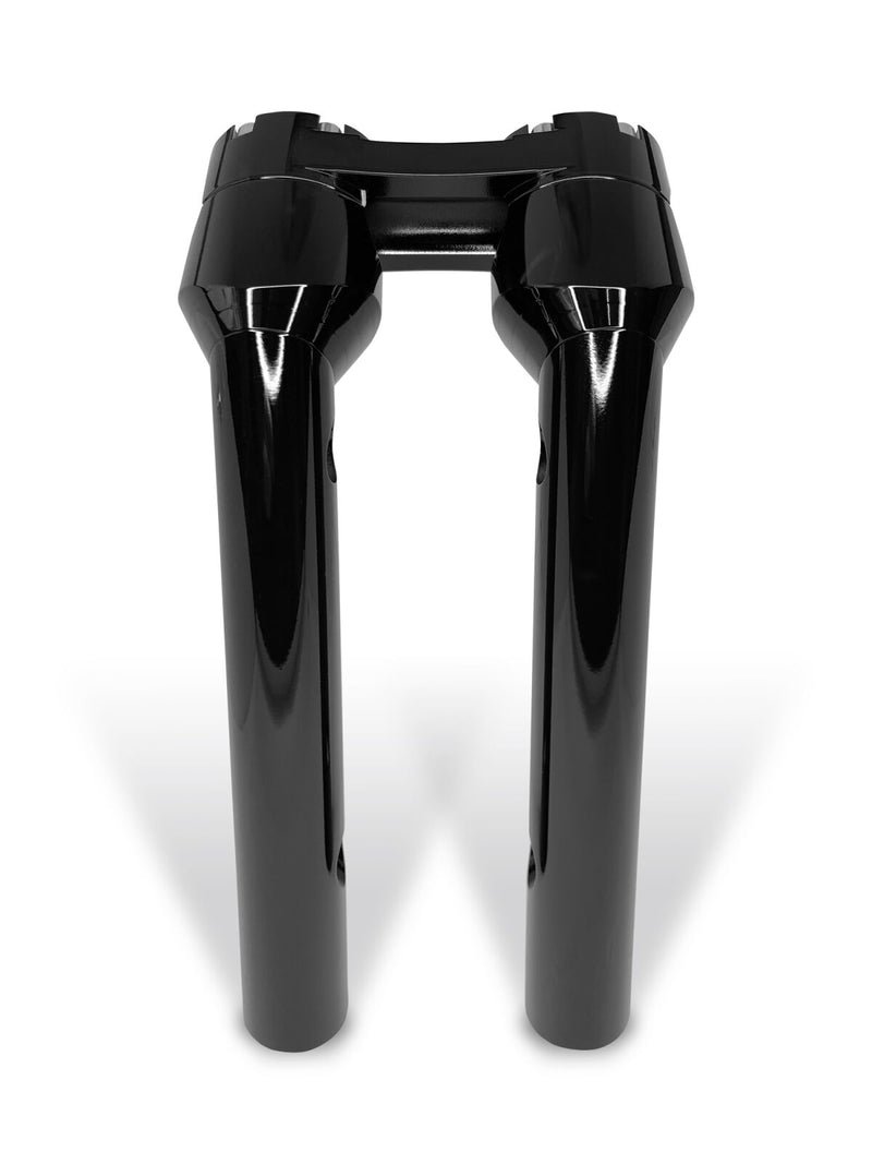 Heinz Bikes 10 Inch Clubstyle Pullback Risers In Black With Black Top Clamp For 1 Inch Handlebars