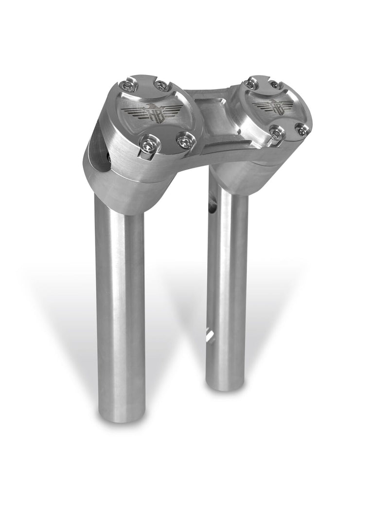 Heinz Bikes Clubstyle Pullback Riser - Kit, Billet Aluminum - Silver for Harley-Davidson Softail, Sportster, Dyna & FXR 1970-2024