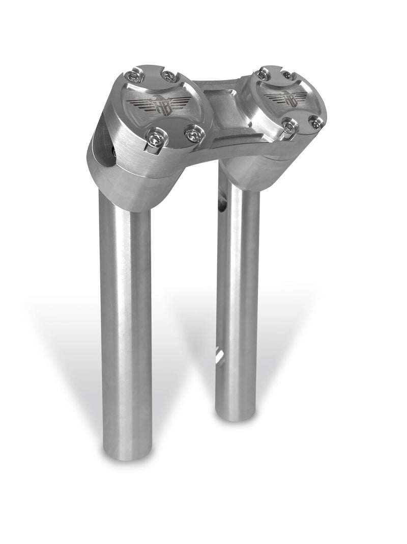 Heinz Bikes Clubstyle Pullback Riser - Billet Aluminum, Kit - Silver for Harley-Davidson Softail, Sportster, Dyna & FXR 1970-2024
