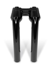 Heinz Bikes 10 Inch Clubstyle Pullback Risers In Black With Black Top Clamp For 1 1/4 Inch Handlebars