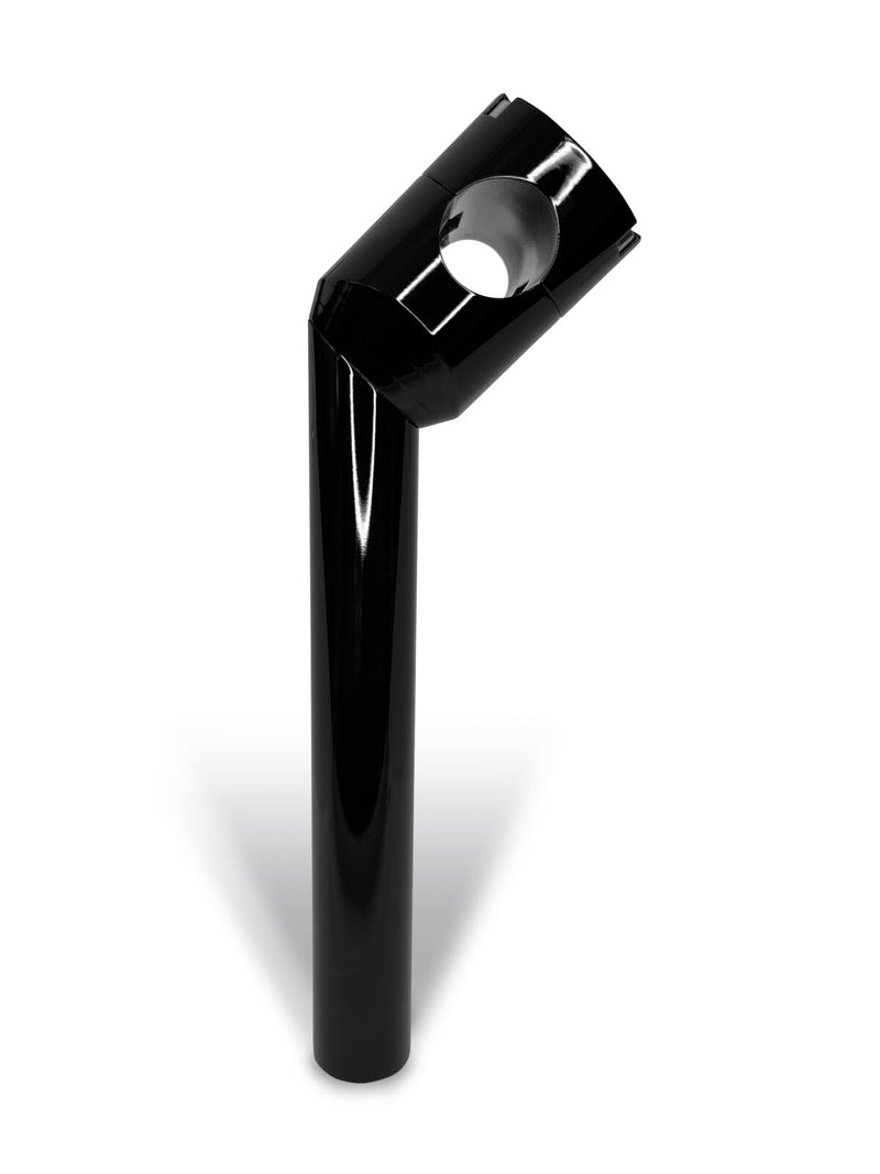 Heinz Bikes 10 Inch Clubstyle Pullback Risers In Black With Black Top Clamp For 1 1/4 Inch Handlebars