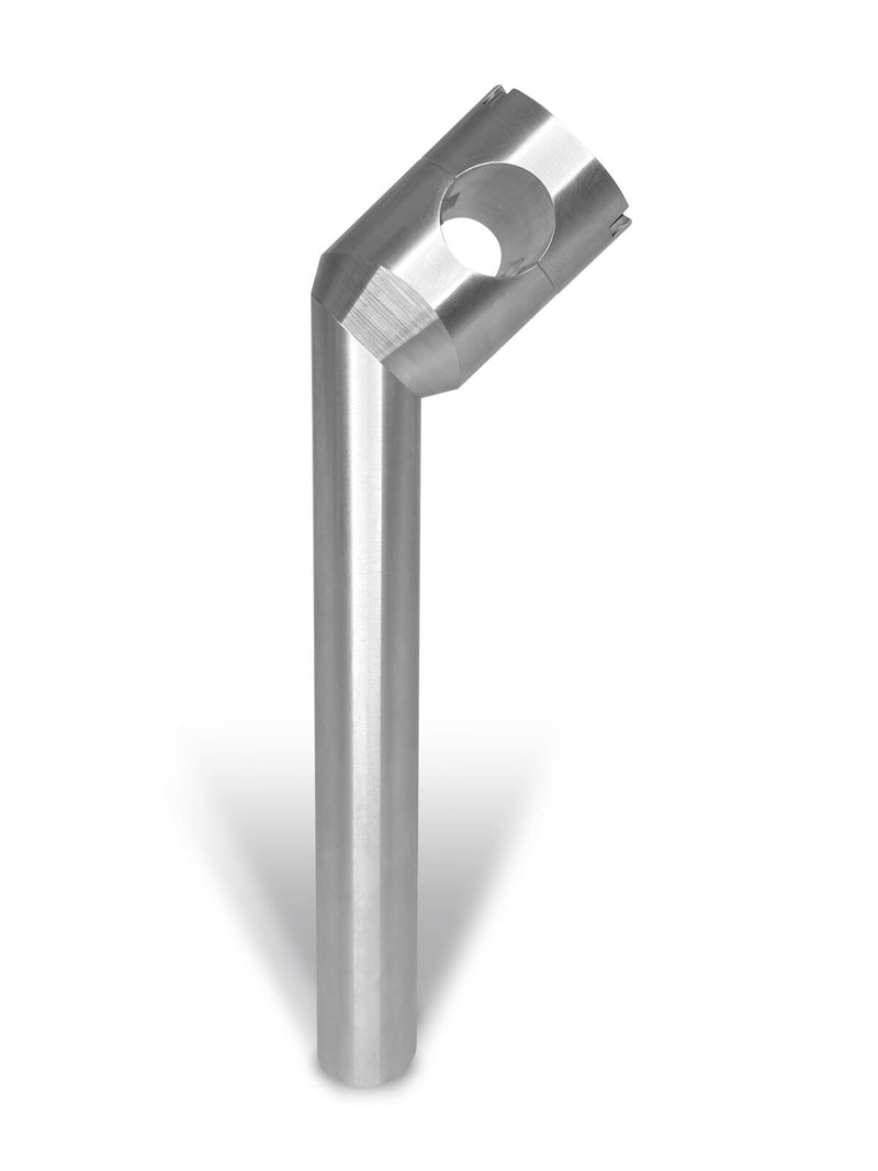 Heinz Bikes 10 Inch Clubstyle Pullback Risers In Silver With Silver Top Clamp For 1 1/4 Inch Handlebars