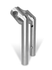 Heinz Bikes 10 Inch Clubstyle Pullback Risers In Silver With Silver Top Clamp For 1 1/4 Inch Handlebars