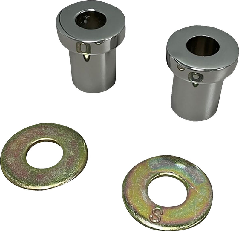 LA Choppers Solid Handlebar Riser Bushing - Aluminum, Pair - Chrome for Harley-Davidson Touring, Softail, Dyna & Trike 1983-2022