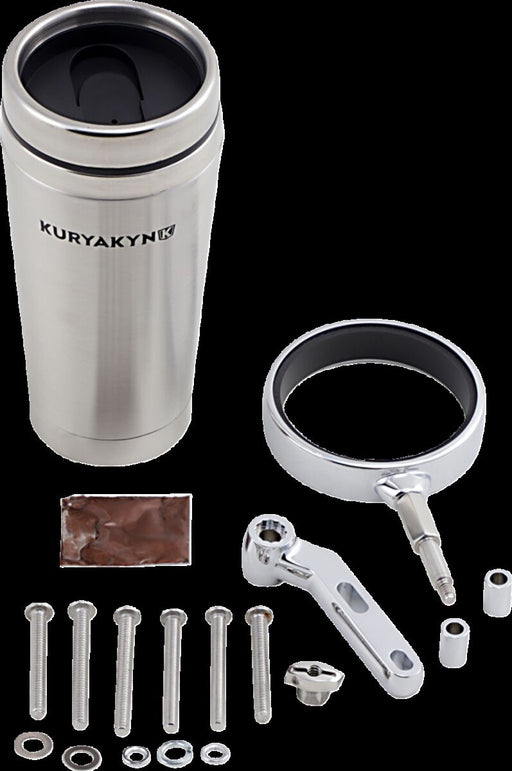 Kuryakyn Stainless Mug & Drink Holder For Perch Mount In Chrome