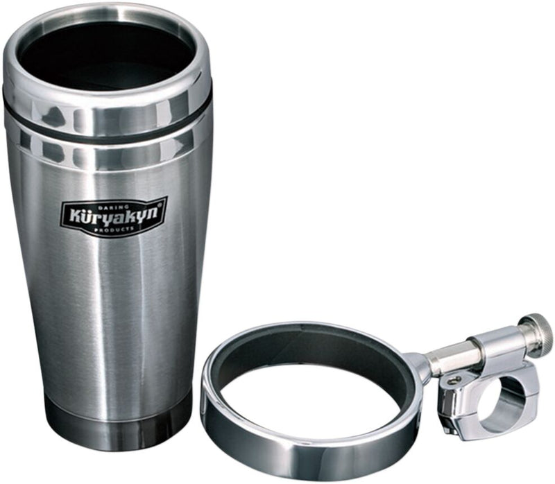 Kuryakyn Stainless Mug & Drink Holder For 1 Inch Handlebars In Chrome