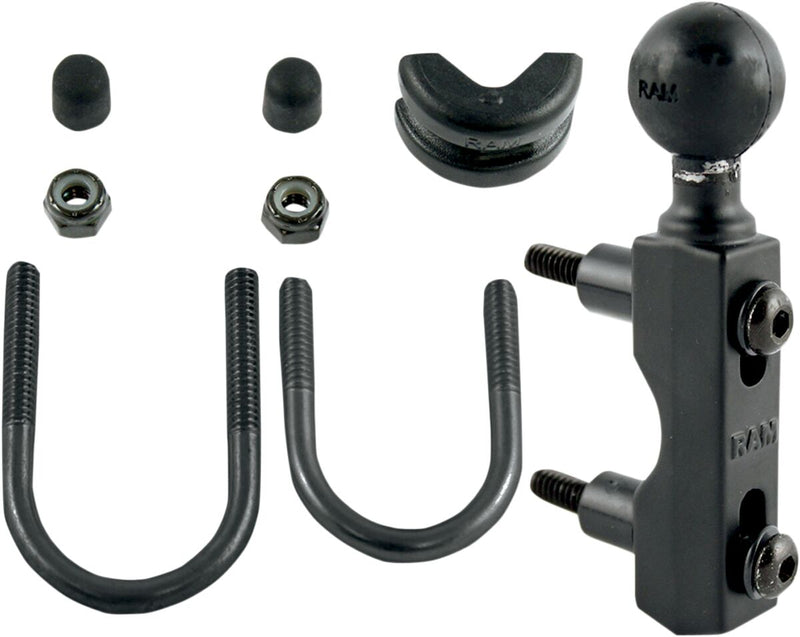 RAM Mounts Universal Ball Mount Base Black Powder-Coated Mounting Aluminium Rubber Kit #RAM-B-309-7