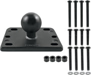 RAM Mounts Brake/Clutch Reservoir Cover Mount Base with 1" Ball Black Powder-Coated Rectangle Mounting Aluminium Kit