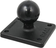 RAM Mounts Ball Adapter with AMPS Plate Black Flat Rectangle Universal GPS Composite #RAM-B-347U