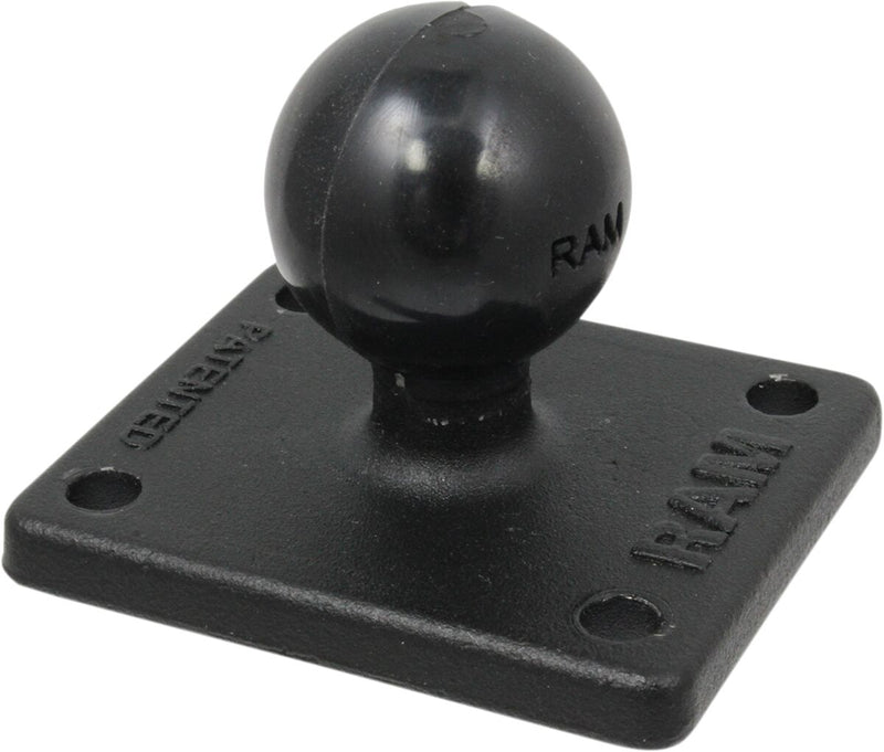 RAM Mounts Ball Adapter with AMPS Plate Black Flat Rectangle Universal GPS Composite #RAM-B-347U