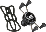RAM Mounts X-Grip® IV Large Device Cradle Black Flat Phone Tablet Composite Stainless Steel Black| Flat| Polished #RAM-HOL-UN10BU