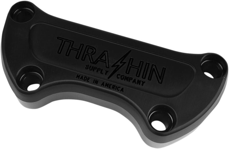 Thrashin' Supply Co. Handlebar Clamp - Billet Aluminum, Each - Anodized / Black